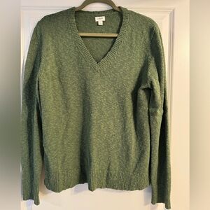 J. Crew Textured Olive (?) Green Knit Sweater